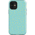 Teal and Yellow Polka Dots iPhone 12 Mini Impact Case