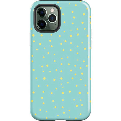 Teal and Yellow Polka Dots iPhone 12 Pro Max Impact Case