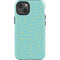 Teal and Yellow Polka Dots iPhone 14 Impact Case