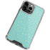 Teal and Yellow Polka Dots iPhone 14 Pro Clear Case