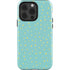 Teal and Yellow Polka Dots iPhone 14 Pro Impact Case