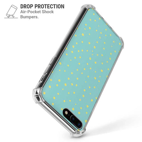 Teal and Yellow Polka Dots iPhone 7/8 Plus Clear Case