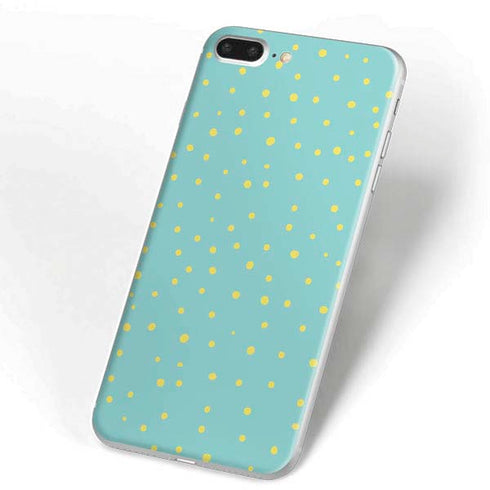 Teal and Yellow Polka Dots iPhone 7 Plus Skin