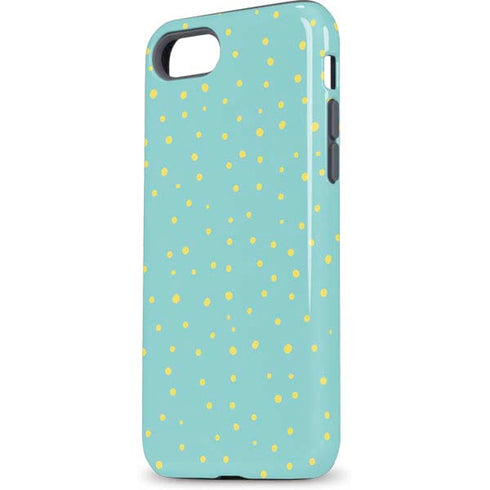 Teal and Yellow Polka Dots iPhone 7 Pro Case