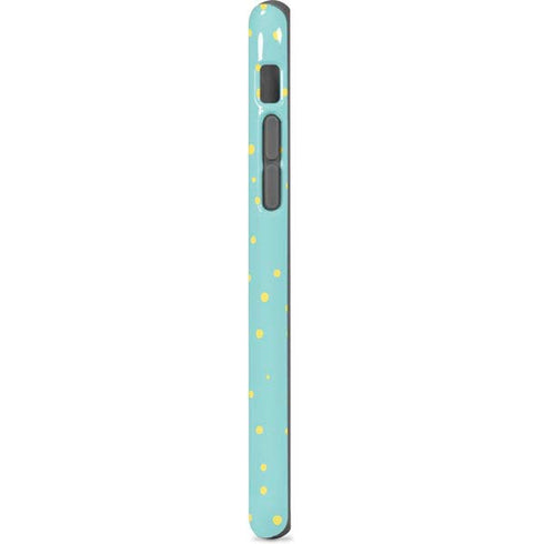Teal and Yellow Polka Dots iPhone 8 Pro Case
