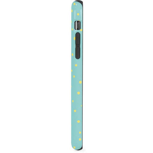 Teal and Yellow Polka Dots iPhone X Pro Case
