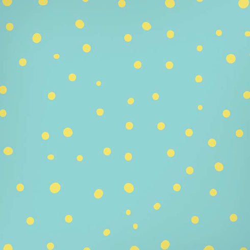 Teal and Yellow Polka Dots iPhone XS Skin