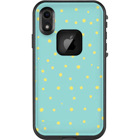 Teal and Yellow Polka Dots LifeProof Fre iPhone Skin