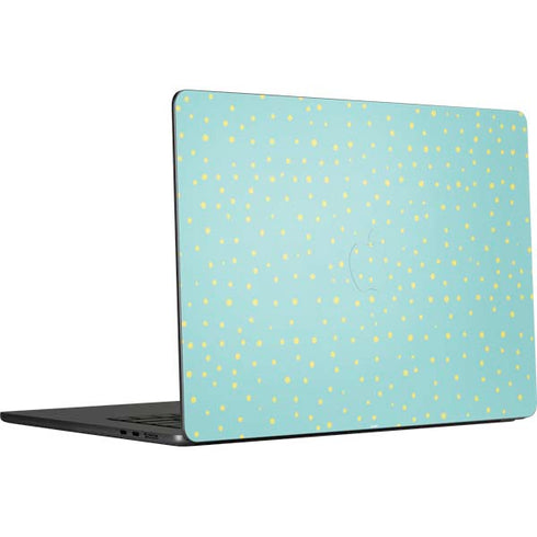 Teal and Yellow Polka Dots MacBook Air 15 in (2023) Skin