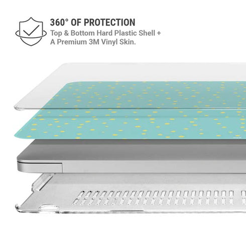 Teal and Yellow Polka Dots MacBook Air 15in (2023-2025) Case plus Skin