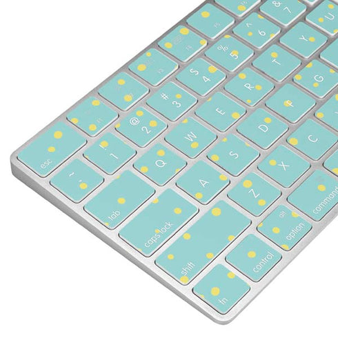 Teal and Yellow Polka Dots Magic Keyboard Skin