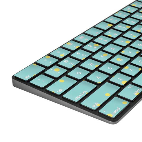 Teal and Yellow Polka Dots Magic Keyboard with Numeric Keypad Skin