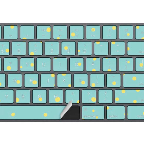 Teal and Yellow Polka Dots Magic Keyboard with Numeric Keypad Skin