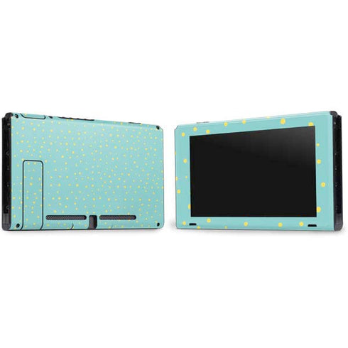 Teal and Yellow Polka Dots Nintendo Switch Bundle Skin