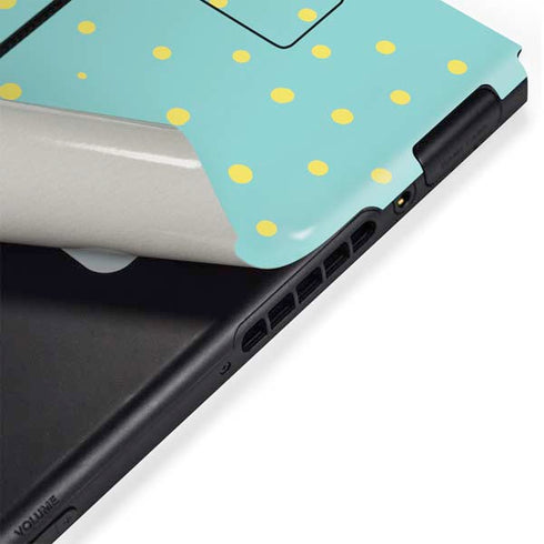 Teal and Yellow Polka Dots Nintendo Switch Bundle Skin
