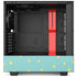 Teal and Yellow Polka Dots NZXT H510 Compact ATX Mid-Tower Case Skin