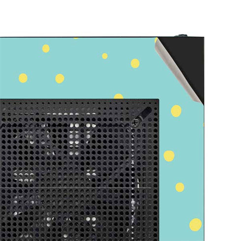 Teal and Yellow Polka Dots NZXT H510 Compact ATX Mid-Tower Case Skin