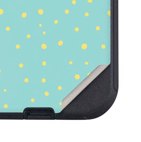 Teal and Yellow Polka Dots Otterbox Defender iPhone Skin