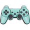 Teal and Yellow Polka Dots PS3 Dual Shock wireless controller Skin