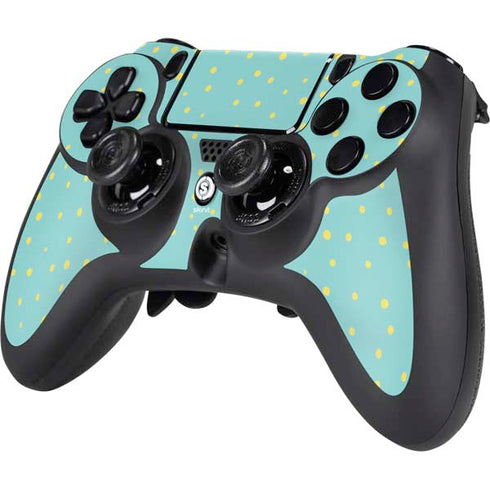 Teal and Yellow Polka Dots PS4/PC SCUF Impact Controller Skin