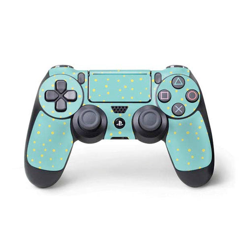 Teal and Yellow Polka Dots PS4 Pro/Slim Controller Skin