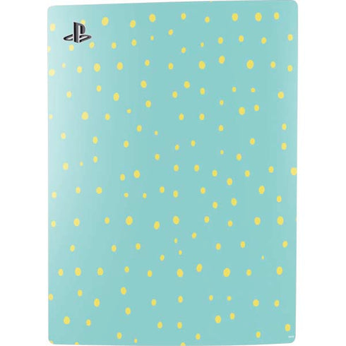 Teal and Yellow Polka Dots PS5 Bundle Skin