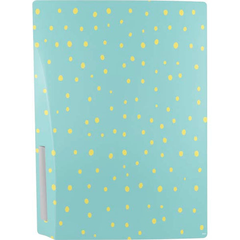 Teal and Yellow Polka Dots PS5 Bundle Skin