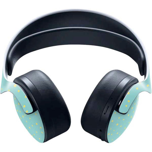 Teal and Yellow Polka Dots PULSE 3D Wireless Headset for PS5 Skin