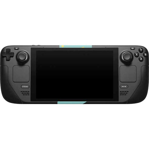 Teal and Yellow Polka Dots Steam Deck Handheld Gaming Computer Skin
