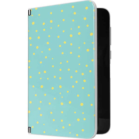 Teal and Yellow Polka Dots Surface Duo Skin