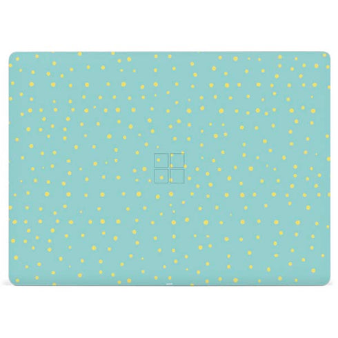 Teal and Yellow Polka Dots Surface Laptop 3 13.5in Skin
