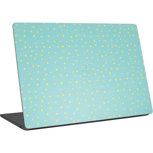 Teal and Yellow Polka Dots Surface Laptop 4 15in Skin