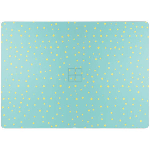 Teal and Yellow Polka Dots Surface Laptop 4 15in Skin