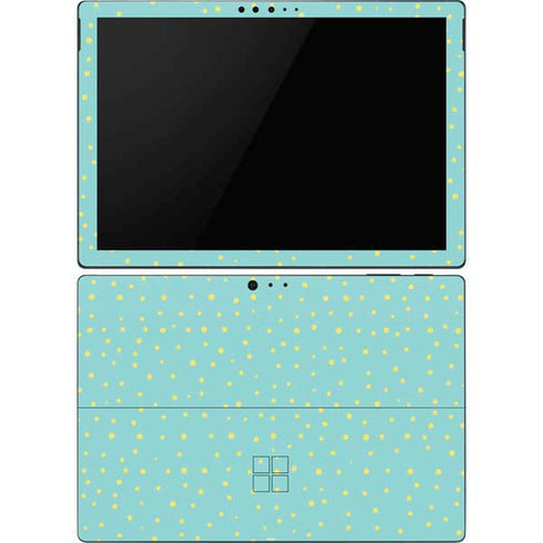 Teal and Yellow Polka Dots Surface Pro 6 Skin