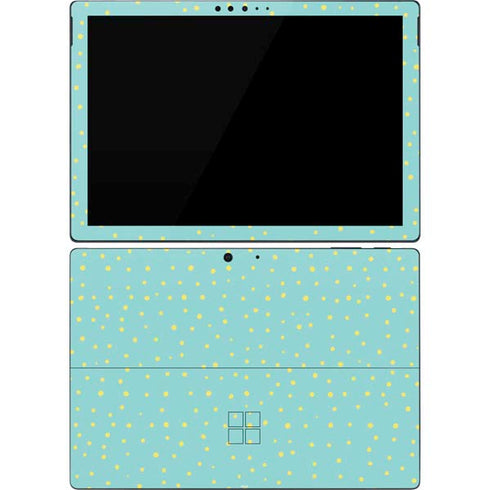 Teal and Yellow Polka Dots Surface Pro 7 Skin