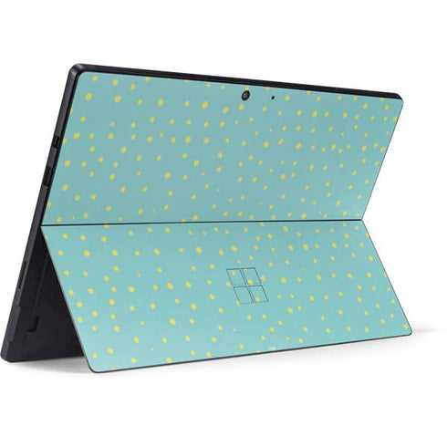 Teal and Yellow Polka Dots Surface Pro 7 Skin