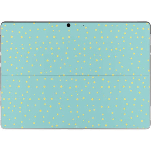 Teal and Yellow Polka Dots Surface Pro 8 Skin