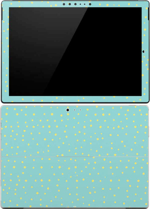 Teal and Yellow Polka Dots Surface Pro (2017) Skin