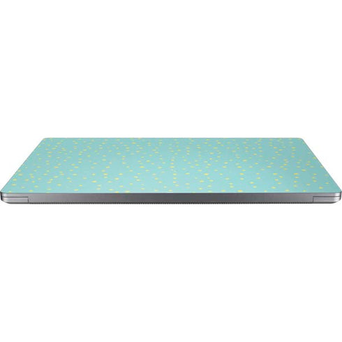 Teal and Yellow Polka Dots Universal Laptop 14in (11.4 x 8.2in) Skin