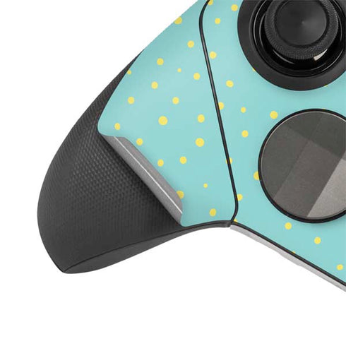 Teal and Yellow Polka Dots Xbox Elite Wireless Controller Series 2 Skin