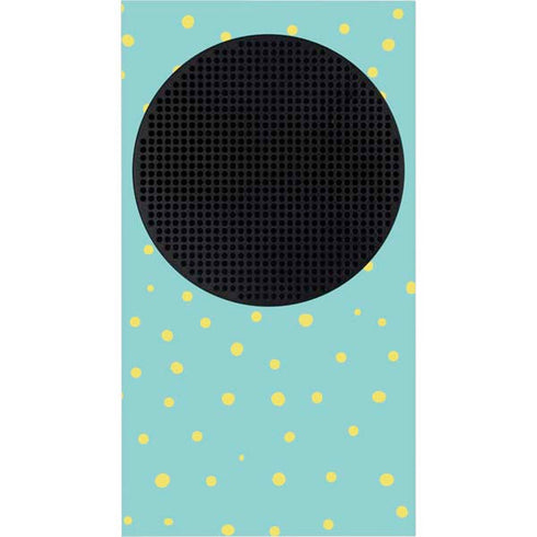 Teal and Yellow Polka Dots Xbox Series S Bundle Skin