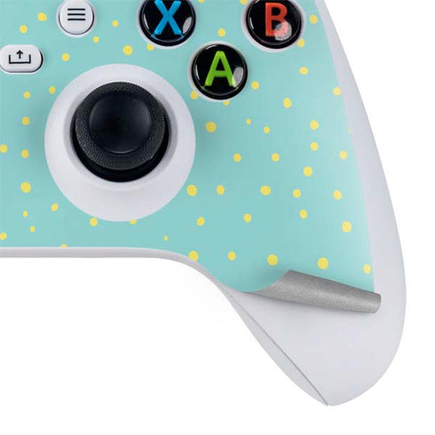 Teal and Yellow Polka Dots Xbox Series S Skins