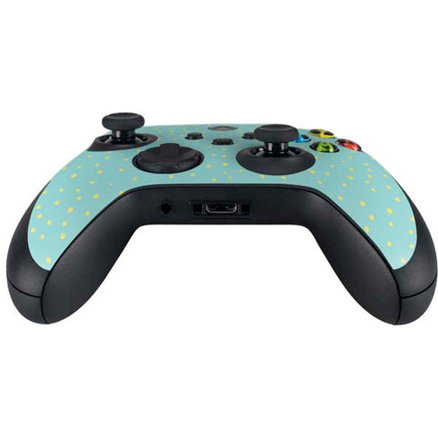 Teal and Yellow Polka Dots Xbox Series X Controller Skin
