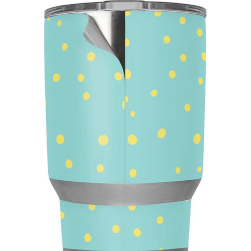 Teal and Yellow Polka Dots Yeti 20oz Tumbler Skin