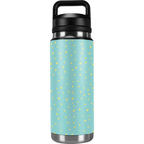 Teal and Yellow Polka Dots YETI Rambler 26oz Bottle Skin