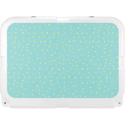 Teal and Yellow Polka Dots YETI Tundra 35 Hard Cooler Skin