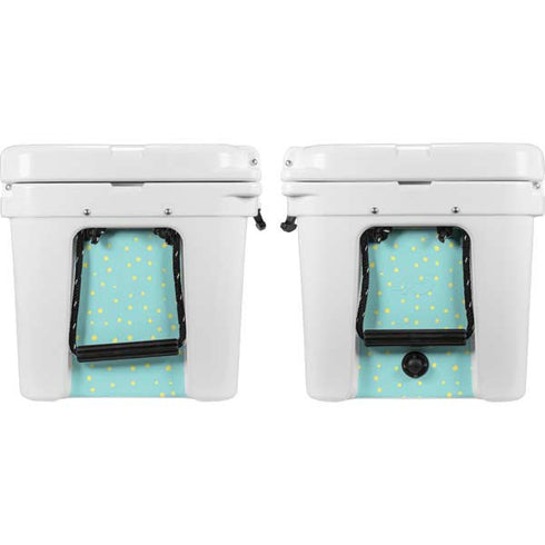 Teal and Yellow Polka Dots YETI Tundra 35 Hard Cooler Skin