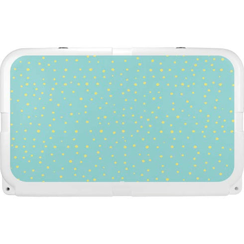 Teal and Yellow Polka Dots YETI Tundra 45 Hard Cooler Skin