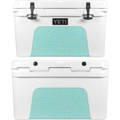 Teal and Yellow Polka Dots YETI Tundra 45 Hard Cooler Skin