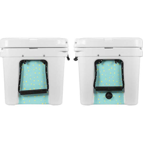 Teal and Yellow Polka Dots YETI Tundra 45 Hard Cooler Skin